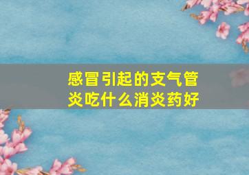 感冒引起的支气管炎吃什么消炎药好