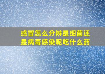 感冒怎么分辨是细菌还是病毒感染呢吃什么药