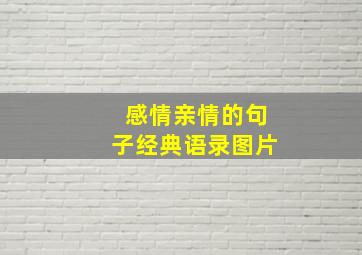 感情亲情的句子经典语录图片