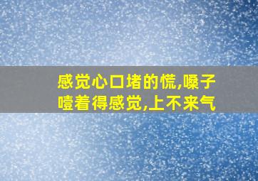 感觉心口堵的慌,嗓子噎着得感觉,上不来气