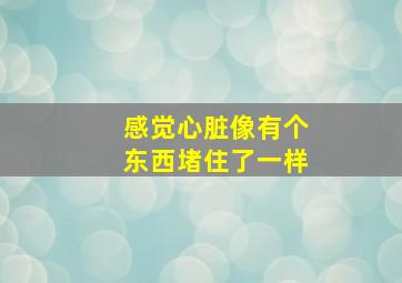 感觉心脏像有个东西堵住了一样