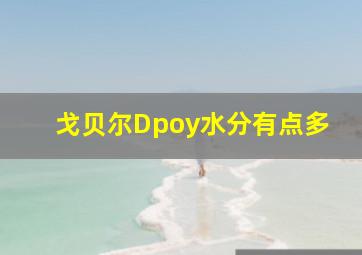 戈贝尔Dpoy水分有点多