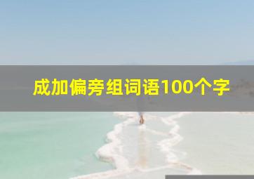 成加偏旁组词语100个字