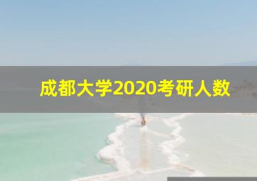 成都大学2020考研人数