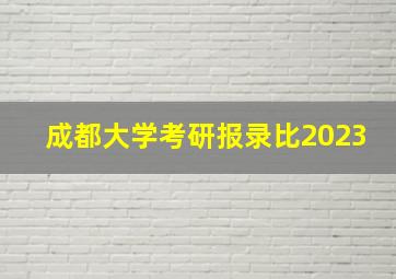 成都大学考研报录比2023