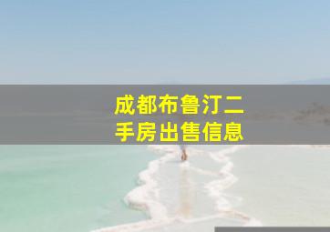 成都布鲁汀二手房出售信息