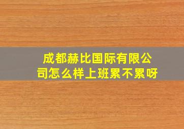 成都赫比国际有限公司怎么样上班累不累呀