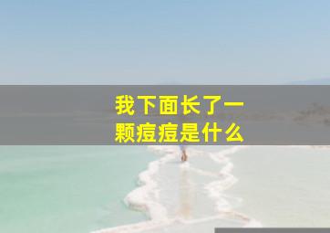 我下面长了一颗痘痘是什么