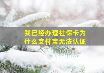 我已经办理社保卡为什么支付宝无法认证