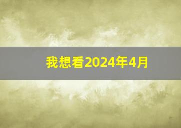 我想看2024年4月