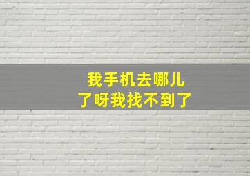 我手机去哪儿了呀我找不到了