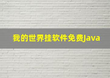 我的世界挂软件免费Java