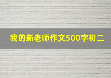 我的新老师作文500字初二