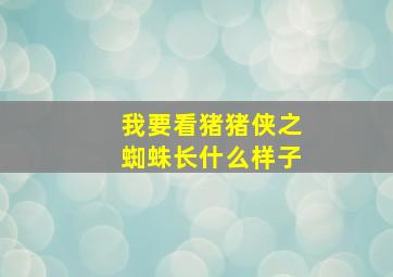 我要看猪猪侠之蜘蛛长什么样子