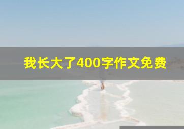 我长大了400字作文免费