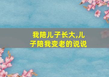 我陪儿子长大,儿子陪我变老的说说