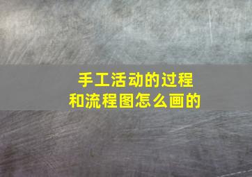 手工活动的过程和流程图怎么画的