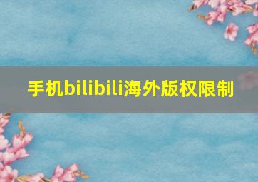 手机bilibili海外版权限制