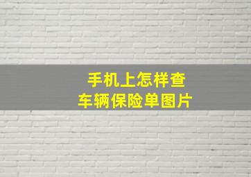 手机上怎样查车辆保险单图片