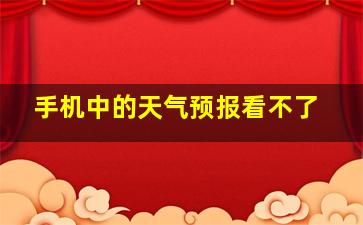 手机中的天气预报看不了