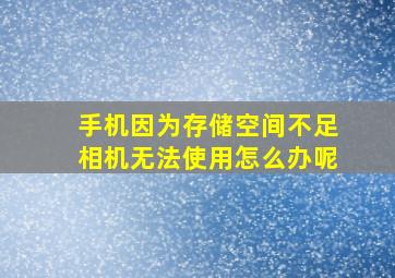 手机因为存储空间不足相机无法使用怎么办呢