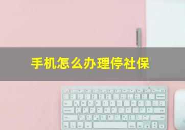 手机怎么办理停社保