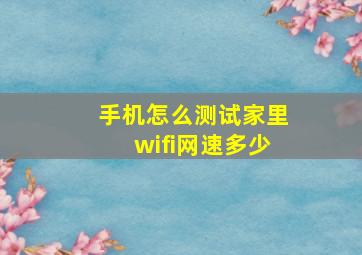 手机怎么测试家里wifi网速多少