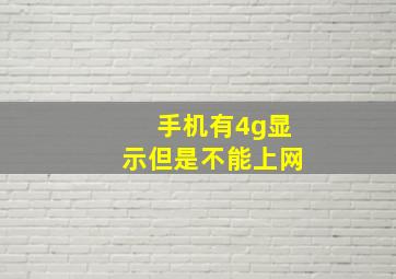 手机有4g显示但是不能上网