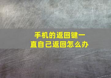 手机的返回键一直自己返回怎么办