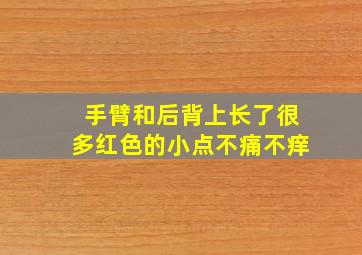 手臂和后背上长了很多红色的小点不痛不痒