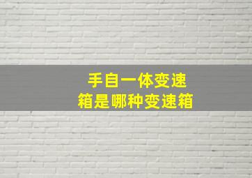 手自一体变速箱是哪种变速箱