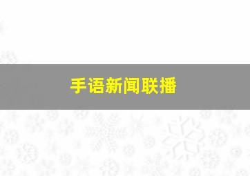 手语新闻联播