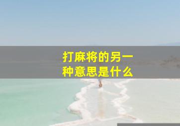 打麻将的另一种意思是什么