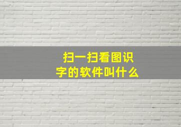 扫一扫看图识字的软件叫什么