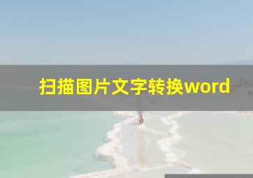 扫描图片文字转换word