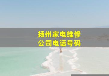 扬州家电维修公司电话号码