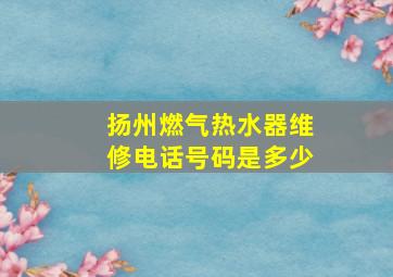 扬州燃气热水器维修电话号码是多少