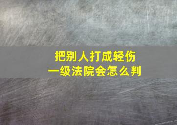 把别人打成轻伤一级法院会怎么判