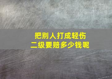 把别人打成轻伤二级要赔多少钱呢