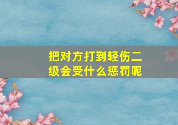 把对方打到轻伤二级会受什么惩罚呢