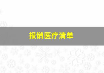 报销医疗清单