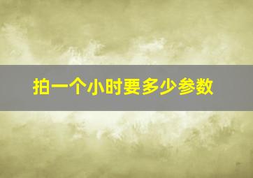 拍一个小时要多少参数