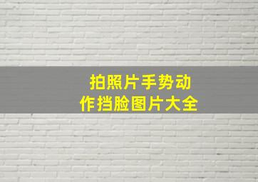 拍照片手势动作挡脸图片大全