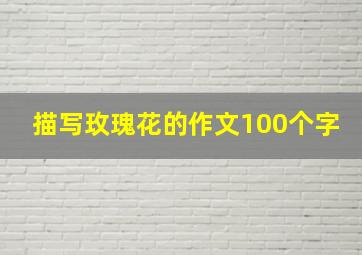 描写玫瑰花的作文100个字