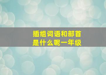 插组词语和部首是什么呢一年级