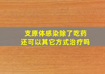 支原体感染除了吃药还可以其它方式治疗吗