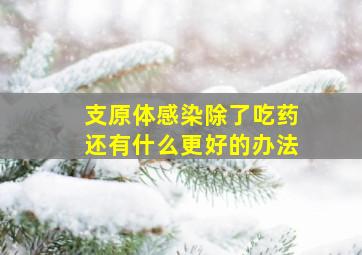 支原体感染除了吃药还有什么更好的办法