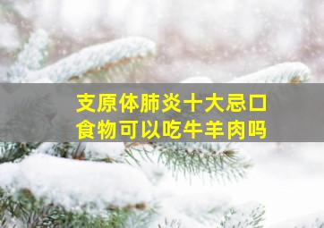 支原体肺炎十大忌口食物可以吃牛羊肉吗