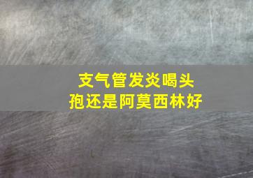 支气管发炎喝头孢还是阿莫西林好