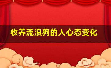 收养流浪狗的人心态变化